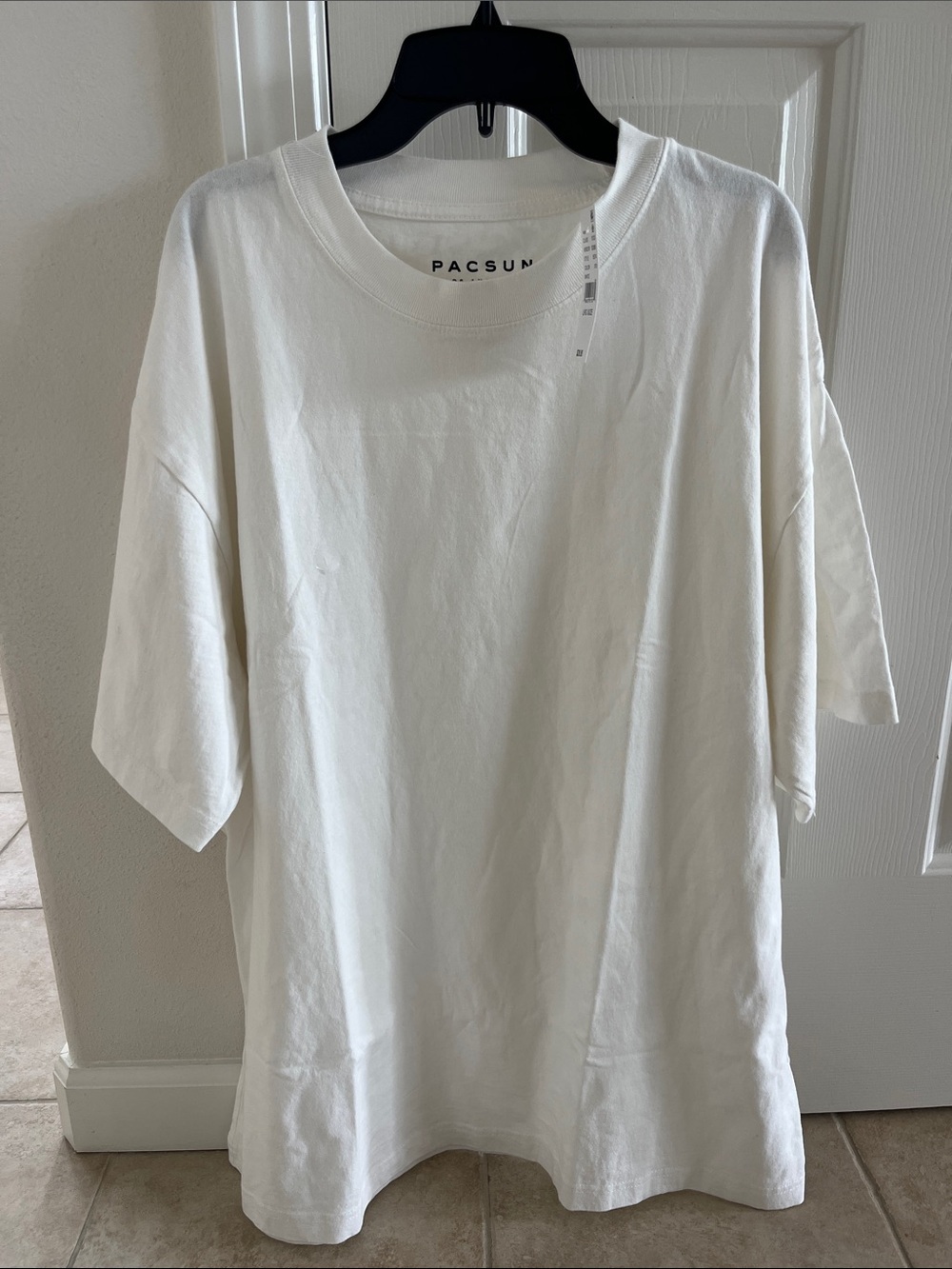 PacSun Unisex Large White Short Sleeve Crew Tee